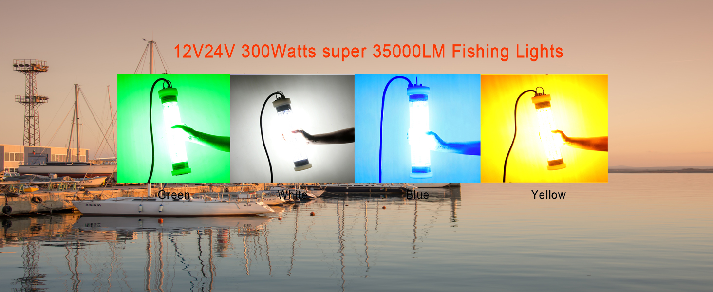12V24V 300W Underwater Fishing Lights