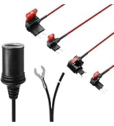 Add-a-Circuit Fuse Tap Kit with 14 Inch 12V Female Cigarette Lighter Socket – Battery Direct Wire...