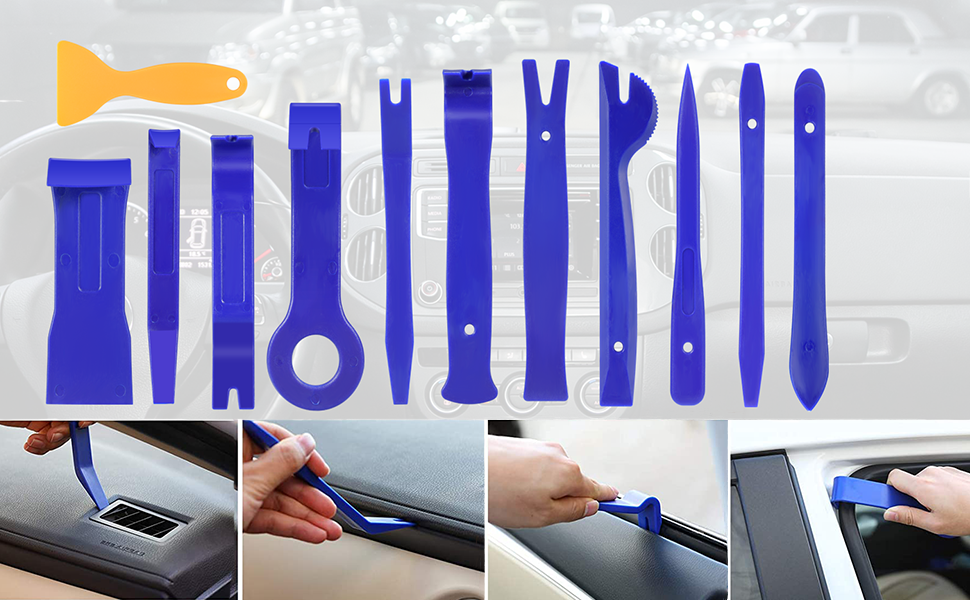 a set of car window repair tools