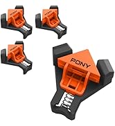 PONY 4-Pack Corner Clamp for Woodworking, 90 Degree Right Angle Clamp, Light-Duty Single Handle W...