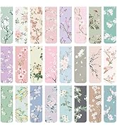 Hooqict 48 Pcs Bookmarks, Magnetic Bookmarks for Women, 24 Styles Floral Book Markers Magnet Book...
