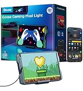 Govee Gaming Pixel Light, RGBIC LED Panel with Real-time Info Display, 150+ Scene Modes &amp; DIY Opt...