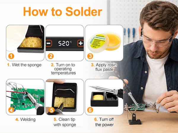 Soldering Iron Kit 80W LED Adjustable