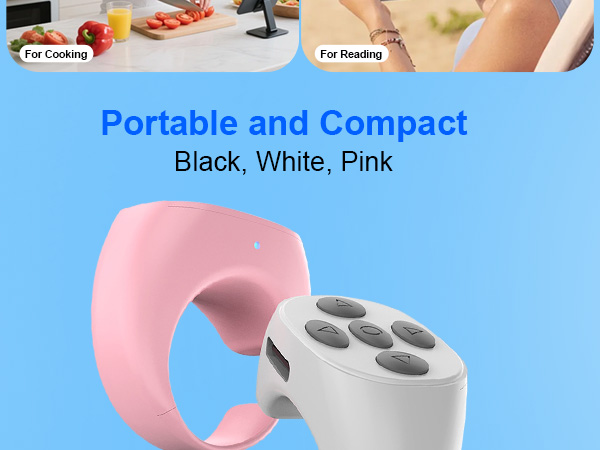 bluetooth remote control page turner scroller ring
