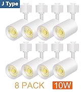 VANoopee 8 Pack J Type Track Lighting Heads 10W Dimmable LED Track Light Heads for Juno Track Lig...