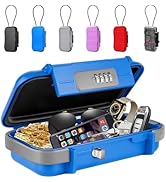 BKNOOU Travel Safe Lock Box,Portable Safe for Travel,Anti-Theft Beach Safe Box Waterproof Small C...