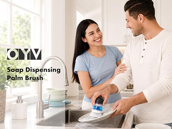 OYV Soap Dispensing Palm Brush