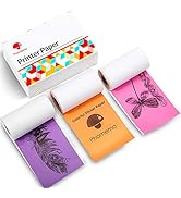 Phomemo Colorful Thermal Sticker Paper for Phomemo M02/M02 Pro/M02S/M03 Mini Printer, Black Chara...