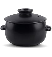 BALWOO Korean Earthenware Pot Ttukbaegi, Ceramic Clay Cooking Pot Petalite Casserole, Heat Resist...