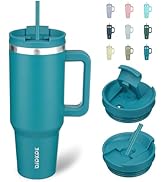 BJPKPK Insulated Tumblers With Handle And Straw 40 oz Stainless Steel Tumbler Cups With Lid,Laguna