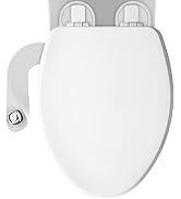 MAYFAIR Kendall Bidet Bundle, Slow-Close Never Loosen Toilet Seat with Perfect Fit, Fresh Water S...
