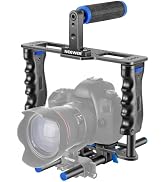 NEEWER Camera Video Cage Film Movie Making Kit, Aluminum Alloy with Top Handle, Dual Hand Grip, T...