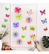 PChero 12 Lights &amp; 36 Butterfly Wall Decor with Remote Timer, Color Changing LED Butterflies Deco...