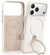 TORRAS Q3 Silicone 360 Spin for iPhone 17 Pro Case with Stand, Fit for MagSafe, Magnetic Ring Kic...