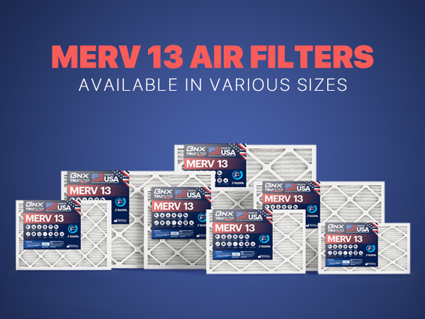 MERV 13 Air filters are available in various sizes 