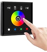 RGBZONE RGBW Wall-Mounted Touch Panel, LED Wall Dimmer Switch Controller for 3528 5050 DC 12-24V ...