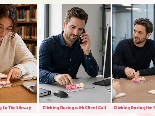 silent keyboard fidget clicker toy