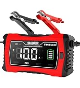 FASTAGEI Lithium/LiFePO4/Lead Acid Battery Charger Smart Battery Trickle Charger 12V/24V 10A/5A A...