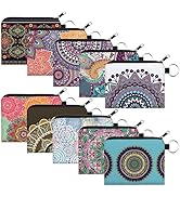 Coin Purse for Women 10 Pack Purse Pouches for Inside Purse Deanfun Mini Change Wallet with Zippe...