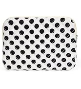 Puffy Quilted Laptop Sleeve 13 Inch, Cute Polka Dot Padded Protective Laptop Case for MacBook, No...