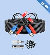 ANLINK 16.4FT/5M All-in-One Video Power Cable, Premade BNC Video Power Cable Extension Wire for C...