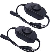 weideer 2Pcs DC12V-24V LED Strip Lights Dimmer Switch 6A PWM Rotary Dimmer Controller Inline Dimm...