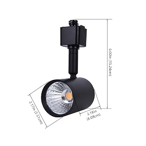 mirrea 6 Pack LED Track Lighting Heads Compatible with Single Circuit H Type Track Lighting Rail