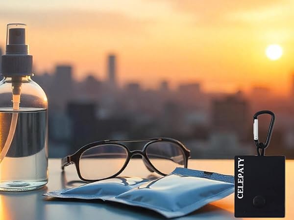 portable keychain microfiber cleaning cloth 