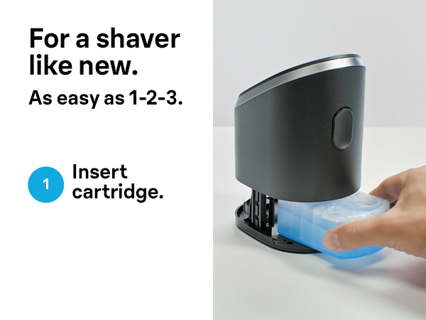 Use Braun CCR refills for a shaver like new. First insert cartridge into the Clean&amp;Charge station.