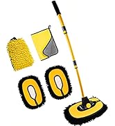 MVEQRRN Upgrade Car Wash Brush Mop with Long Handle,Chenille Microfiber Car Wash Brush Car Cleani...