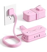 Travel Power Strip, SMALLRT 2 Pcs Extension Cord with Multiple Outlets, 3.3FT Wrapped Extension F...
