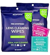 OPTIPAK Pre-Moistened Lens Wipes for Eyeglasses - Individually Wrapped Eye Glasses Cleaner Wipes ...