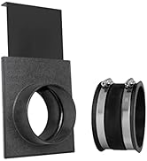 POWERTEC 70363 4 Inch Blast Gate with Dust Control Flex Cuff for Dust Collector/Vacuum Fittings