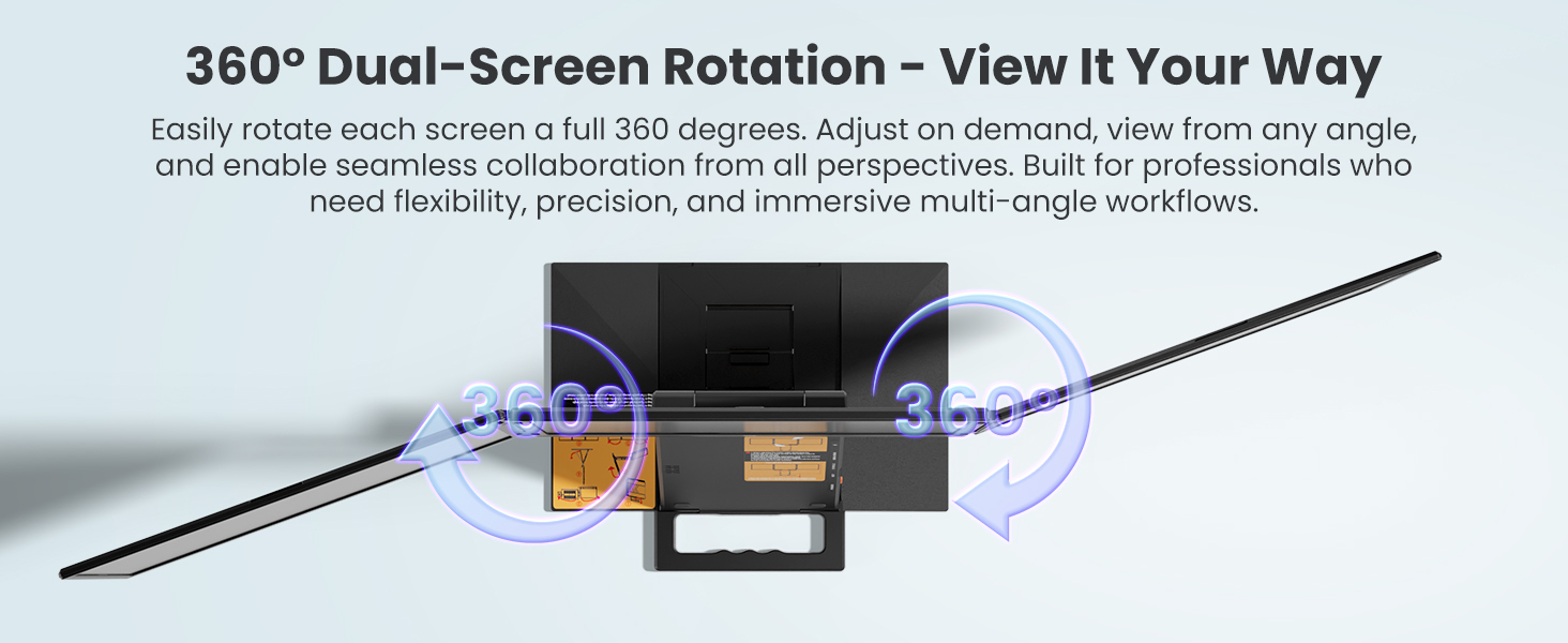 360° Dual-Screen Rotation - View It Your Way
