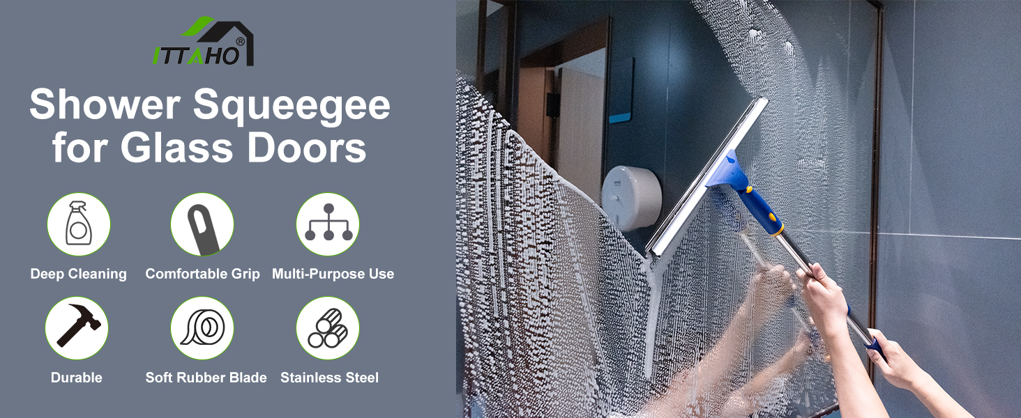 shower squeegee for glass doors