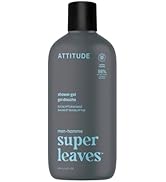 ATTITUDE Shower Gel Body Wash for Men, 98% Natural Origin Ingredients, Paraben &amp; Phthalate Free, ...