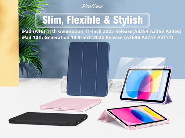 iPad 10th Gen Case Soft TPU Case with Screen Protector