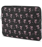 Puffy Laptop Sleeve 13-15 Inch Quilted Bow Laptop Case Cute Protective Soft Computer Sleeve for M...