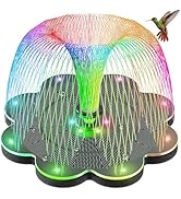 GAIZERL Solar Fountain, 2026 Upgraded 3.5W Flower Design Solar Water Fountain for Bird Bath with ...