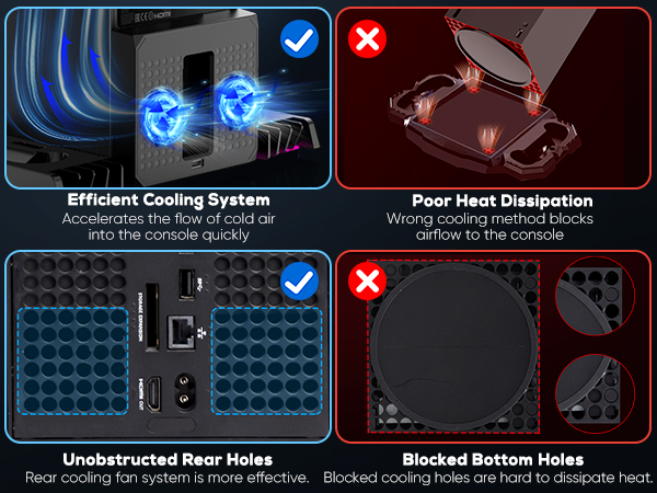 xbox series x rgb cooling fan charging station