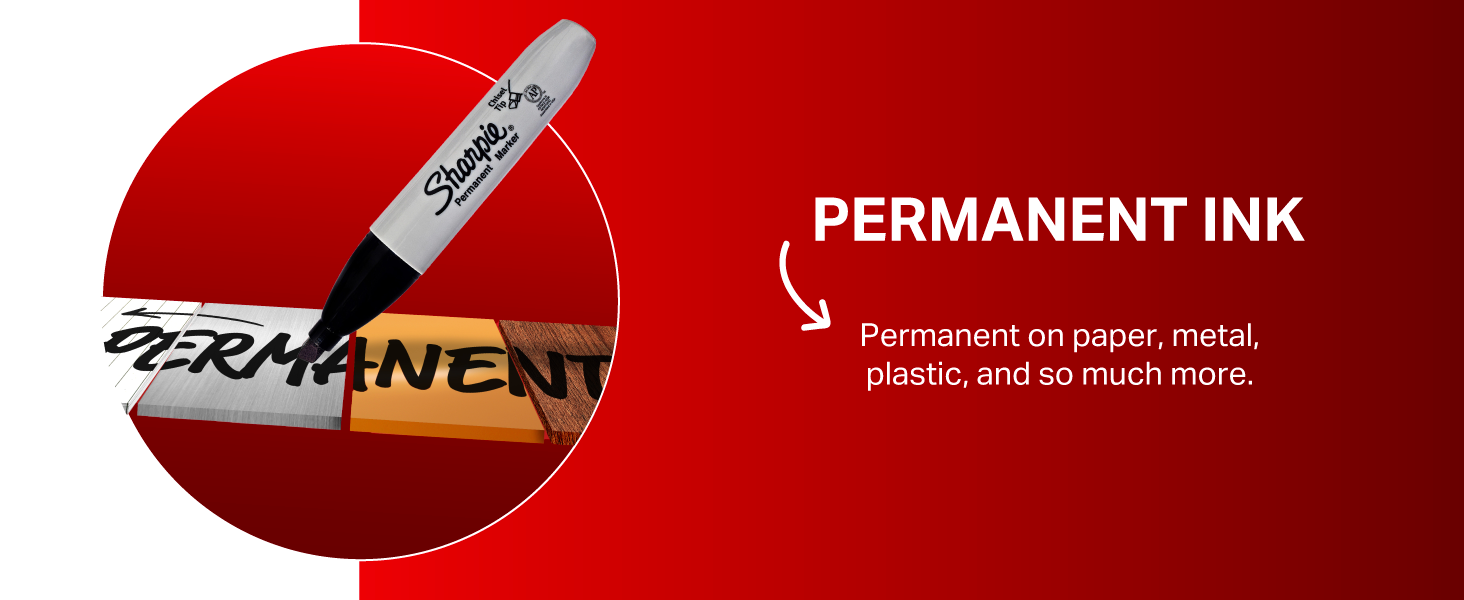 sharpie permanent marker ink paper metal plastic more lasts durable clear crisp mark best quality