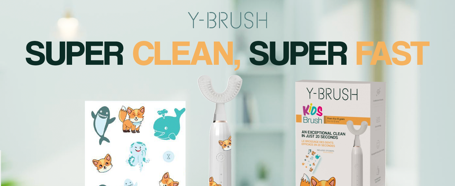 Y-Brush - Electric Toothbrush - Y-Shaped Brush - 3 Months Battery Life - NylonBlack Premium Pack