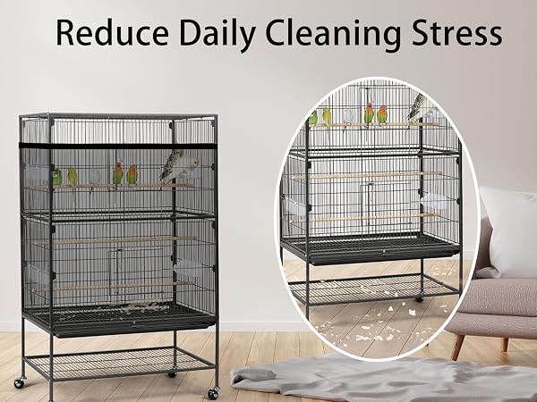 Large Bird Cage Seed Cather