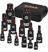 13-Piece XZN Triple Square Spline Bit Impact Socket Set - Premium S2 Steel European Style M4 - M1...