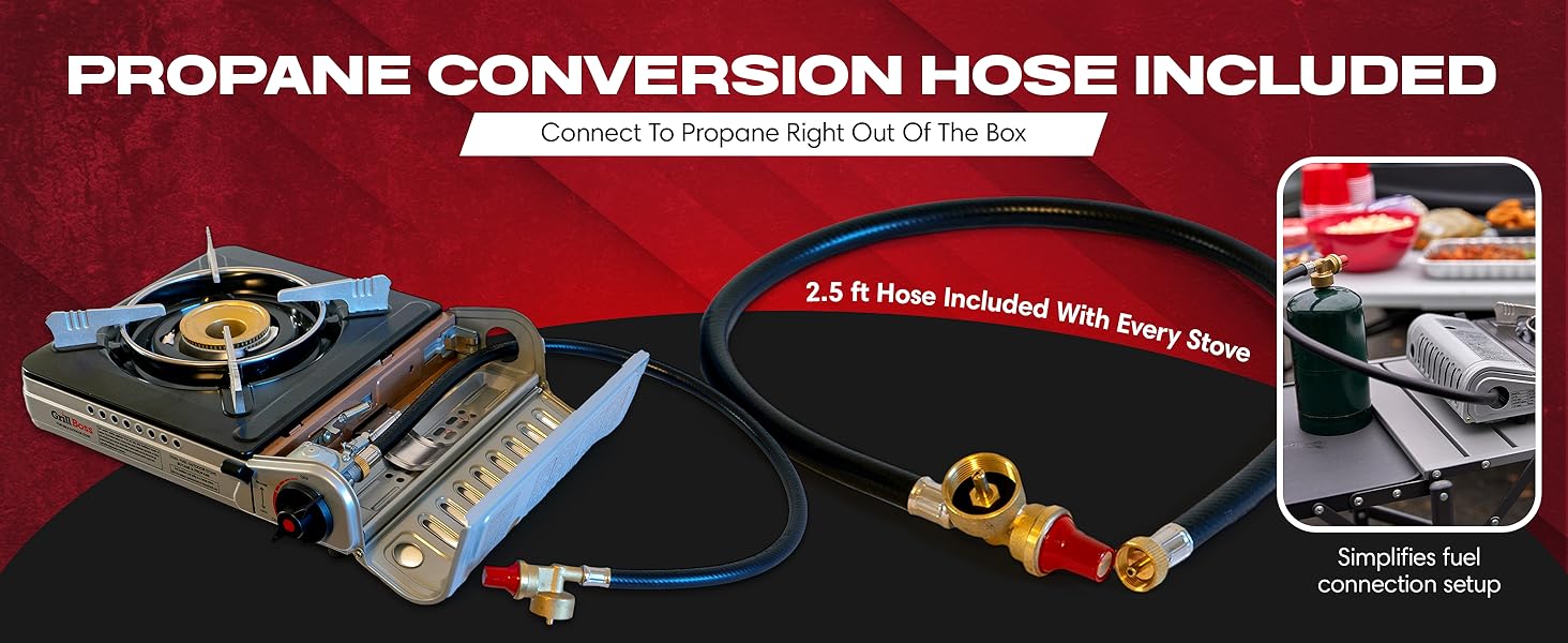 Grill Boss Dual Fuel Portable Stove, Dual Fuel Butane &amp;amp; Propane Stoves