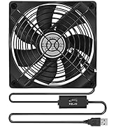 Qirssyn Quiet 120mm 5V USB Fan Dual Ball Bearings for Receiver DVR Playstation Xbox Computer Cabi...