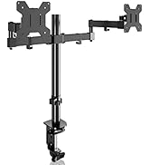 Bracwiser Dual Fully Adjustable Monitor Arm Stand Mount Fits Two Screen 13-27 inch 22lbs for Moni...