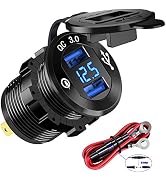 YONHAN Quick Charge 3.0 Dual USB Charger Socket, Waterproof Power Outlet Fast Charge with LED Vol...