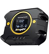 BougeRV Li 10A PWM Solar Charge Controller 12V 24V, Solar Panel Regulator w/ Backlit Display, USB...