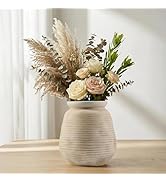 Klabelle Ceramic Flower Vase - Home Decor Vintage Vases for Living Room Bedroom Kitchen Farmhouse...
